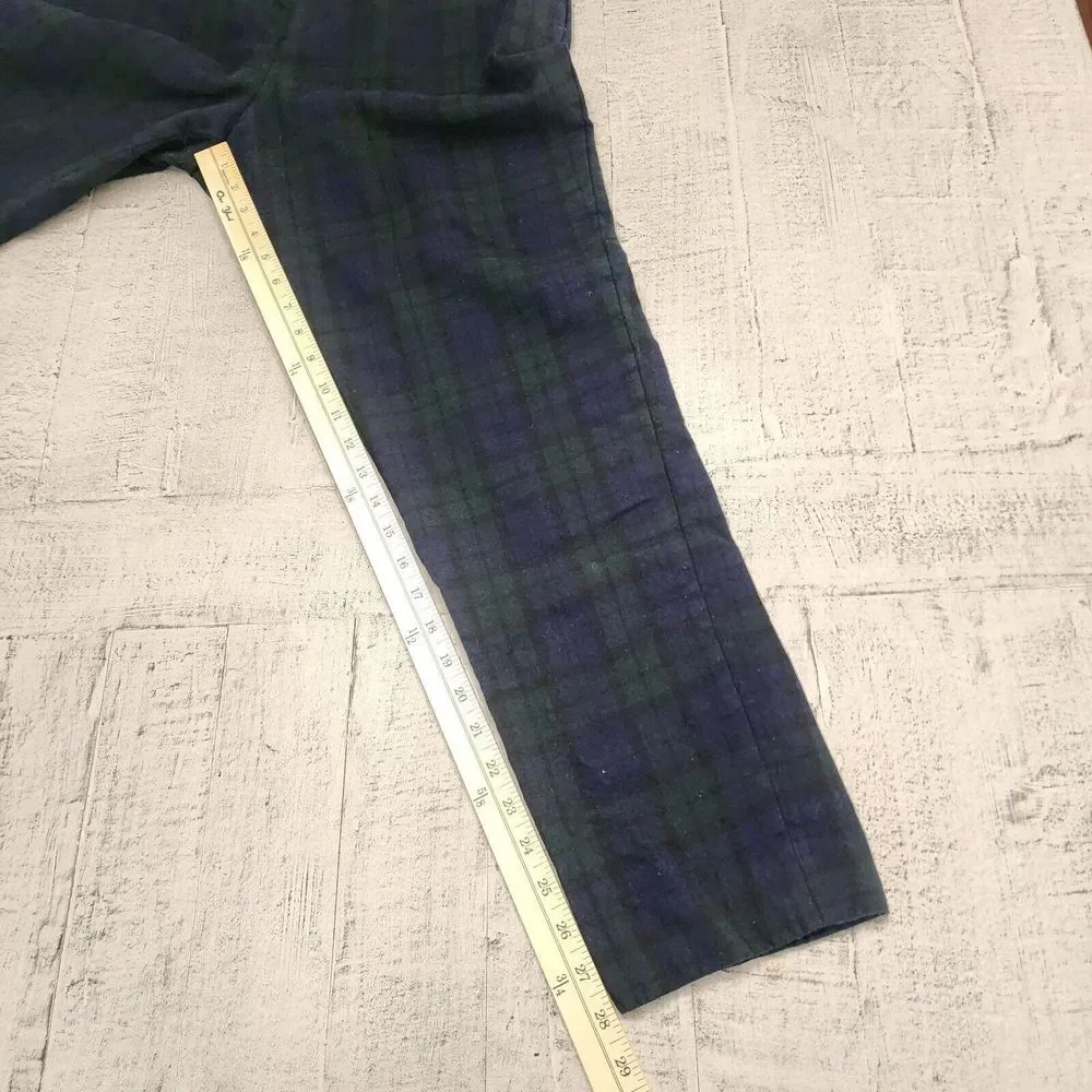 Banana Republic Mens Slim Tapered Suit Pants Plaid Wool‎ 35x28 Blackwatch Tartan